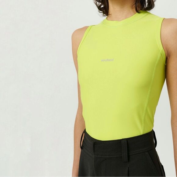 NWT Soulland Mira Top in Highlighter Yellow in Size XS - Picture 1 of 9